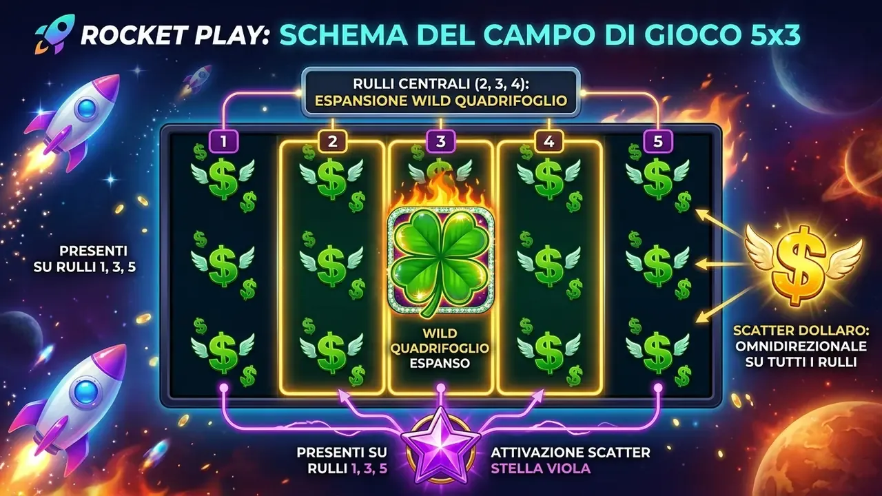 Burning Hot Wild e Scatter mappa simboli e rulli di attivazione