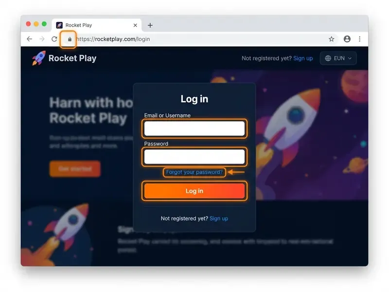 rocket play login